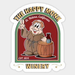 The Happy Monk Winery Sticker